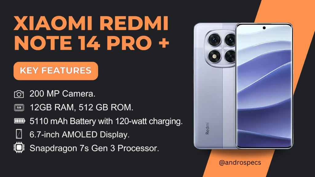 Redmi Note 14 Pro Plus: Specification, Price in Pakistan, And Competitors.